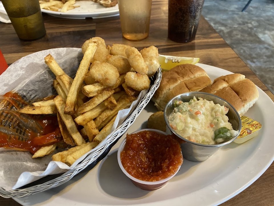 Diner-style lunch plate with a tuna melt