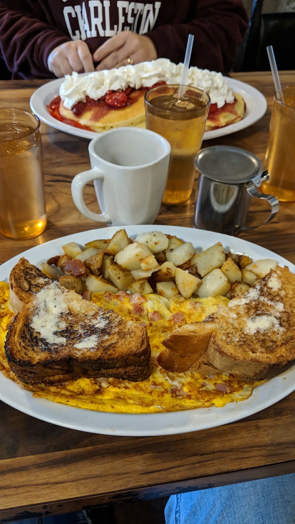 Hearty American meal served on a white plate